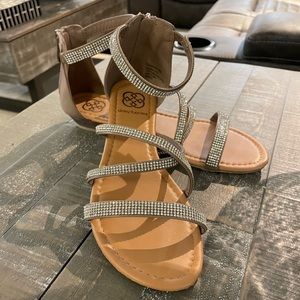 Rhinestone sandals size 8